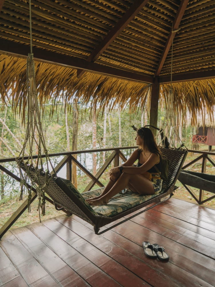 Hammock at jungle lodge